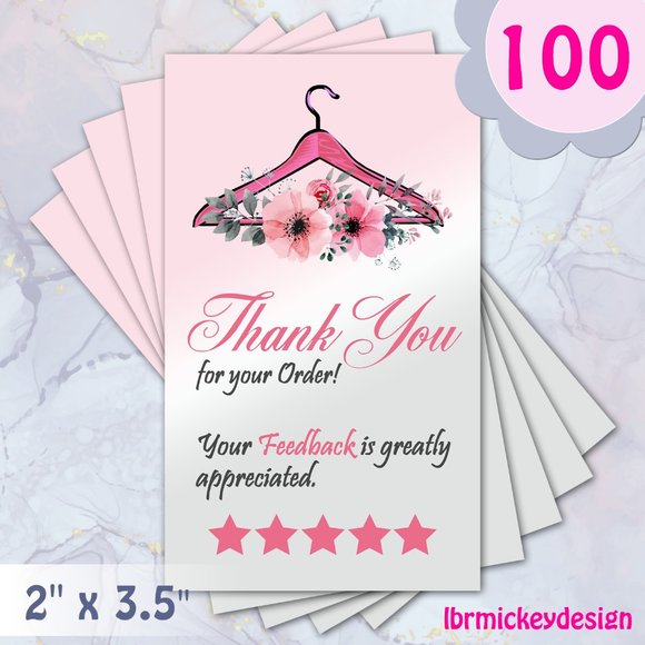 100 Thank You Cards - Picture 1 of 7